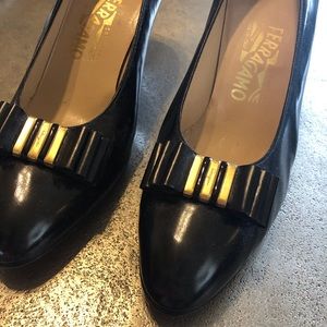 *PRICE DROP*  Salvatore Ferragamo Black Patent Leather Heels